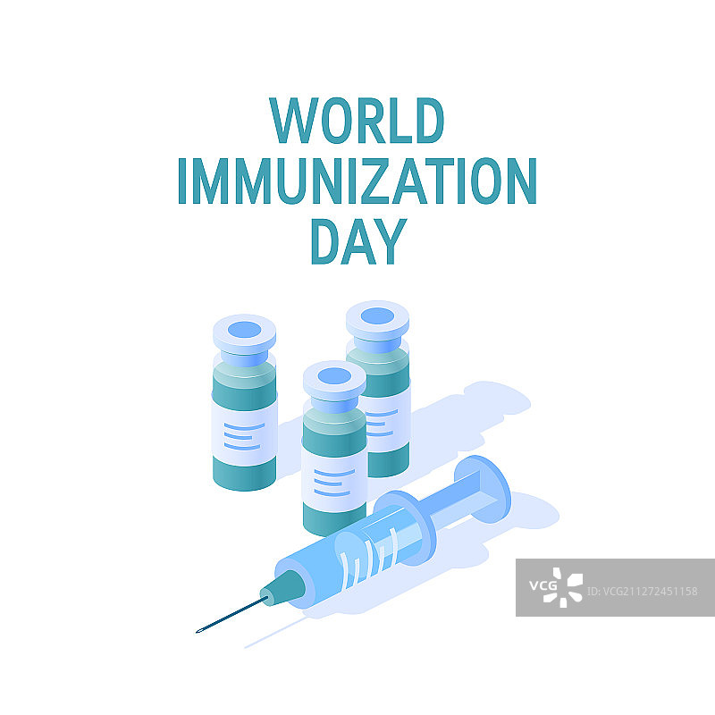 世界免疫日概念扁平风格图片素材