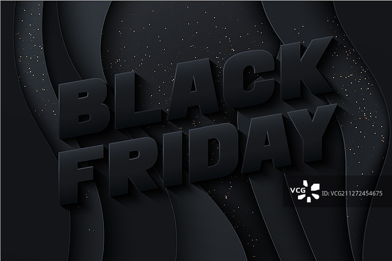 纸质风格黑色星期五海报模板图片素材