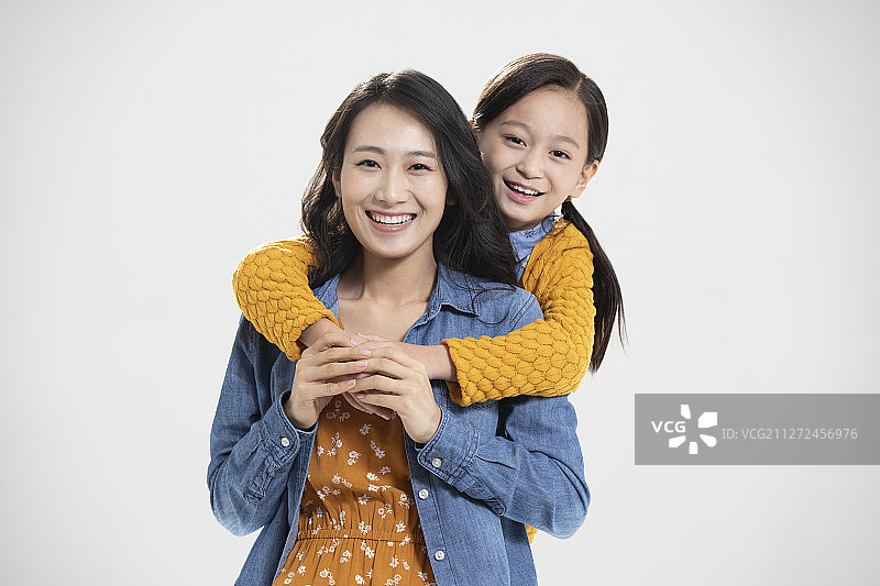 快乐的母女俩图片素材