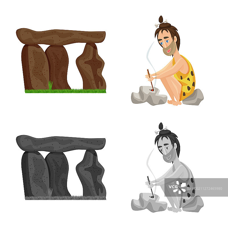 设计进化与史前符号图片素材