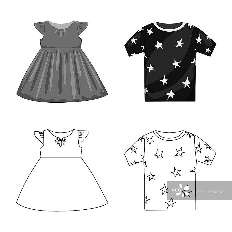 时尚服装符号套装图片素材