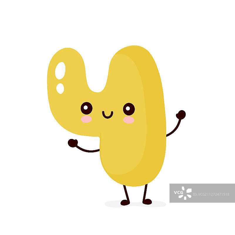 可爱微笑的快乐数字4图片素材