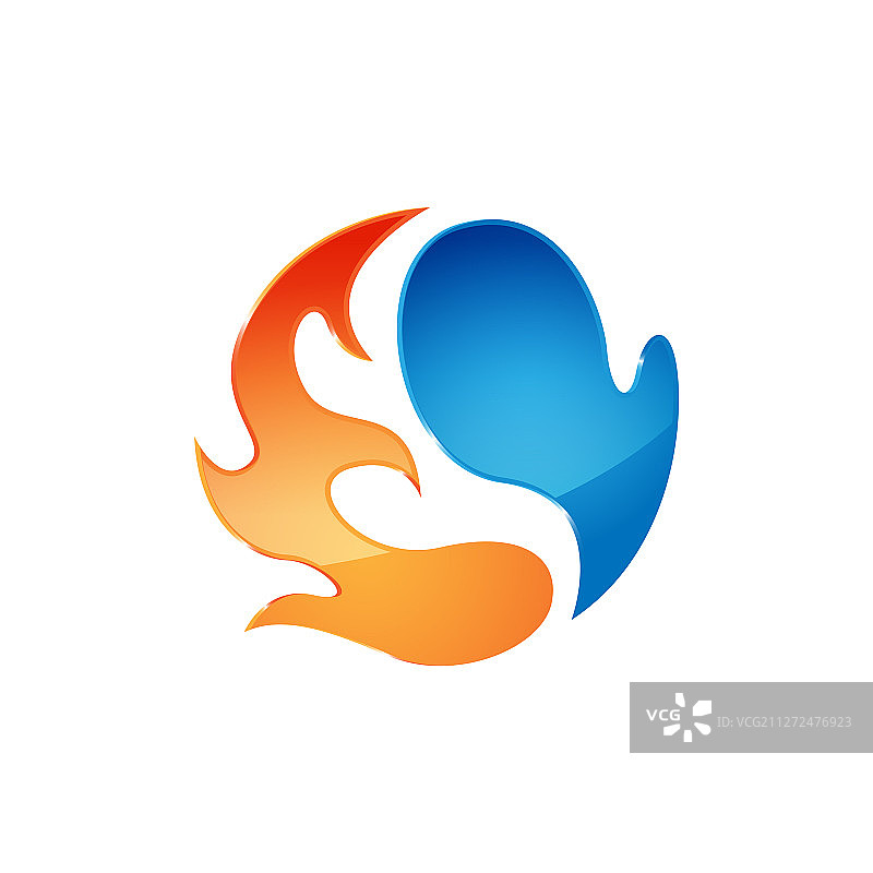 供暖和制冷标志图片素材