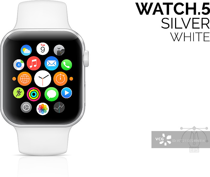 带白色表带的智能手表图片素材