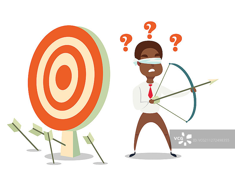 蒙眼的黑人商务男士图片素材