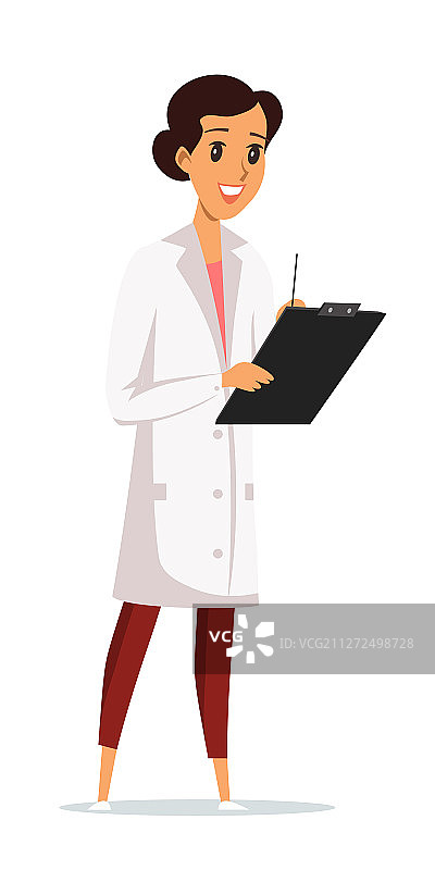 扁平风格女性护士角色图片素材