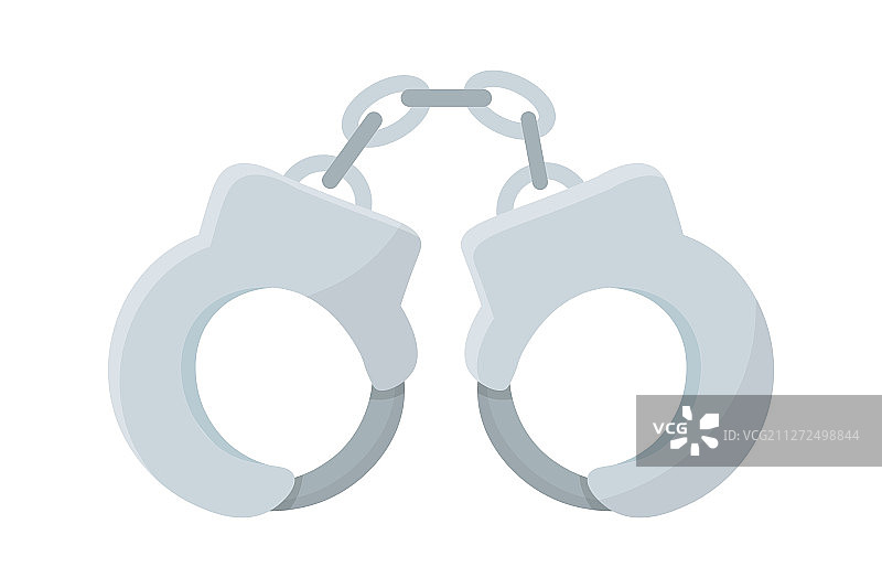 扁平金属手铐图片素材