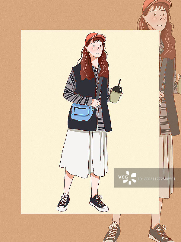 女神节绘穿搭图片素材