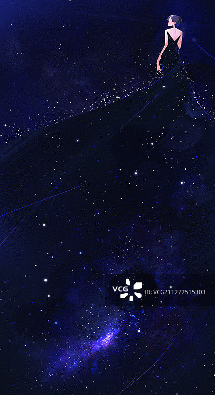 星空幻想系婚纱图片素材