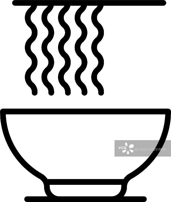 拉面轮廓图标图片素材