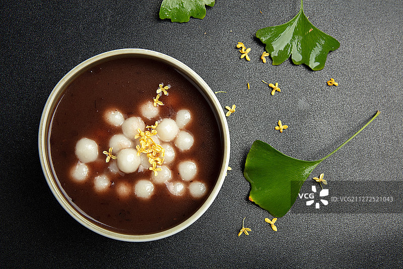 桂花豆沙小圆子图片素材