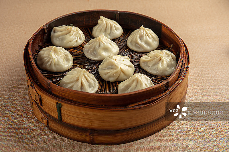 杭帮菜苏式小笼汤包图片素材
