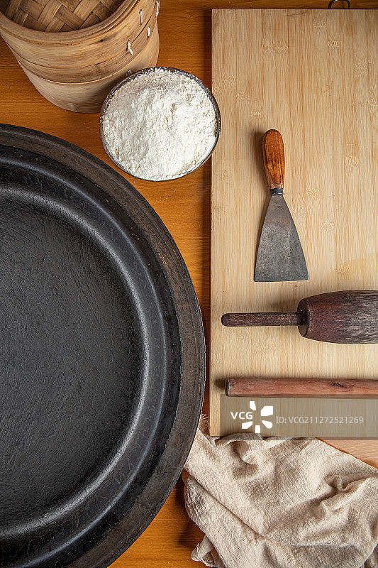 苏式生煎包面食工具图片素材