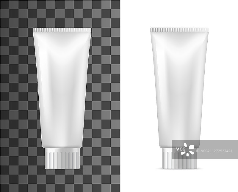 化妆品容器模型：乳霜或乳液管图片素材