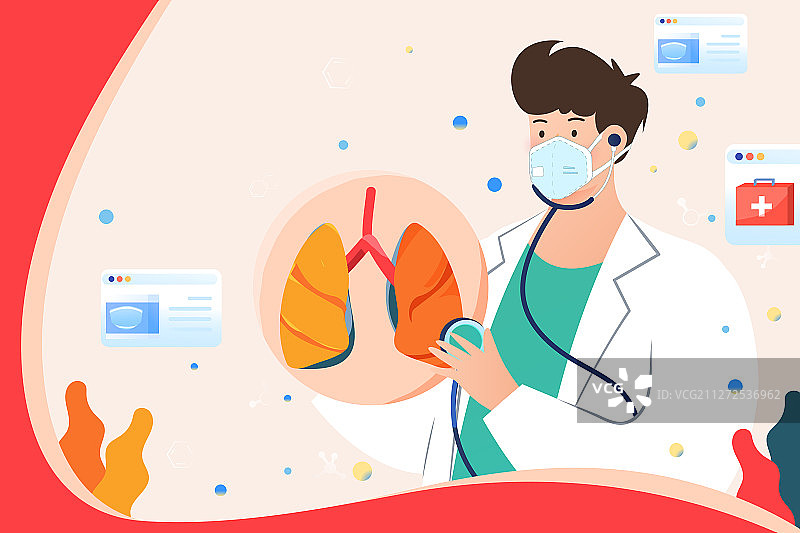 医疗医生矢量插画图片素材