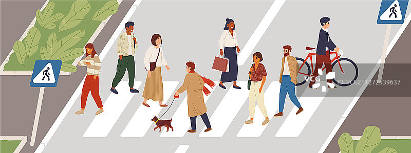 人行横道场景图片素材