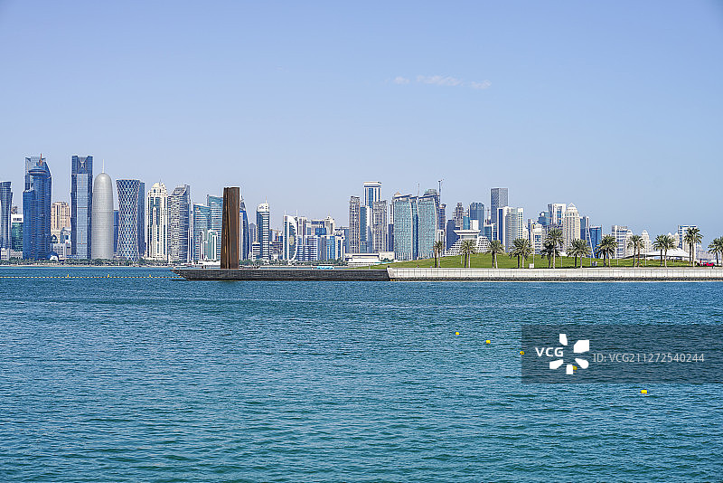 卡塔尔多哈城市天际线图片素材