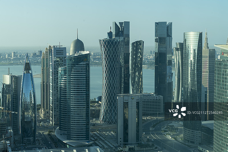 卡塔尔多哈城市天际线图片素材