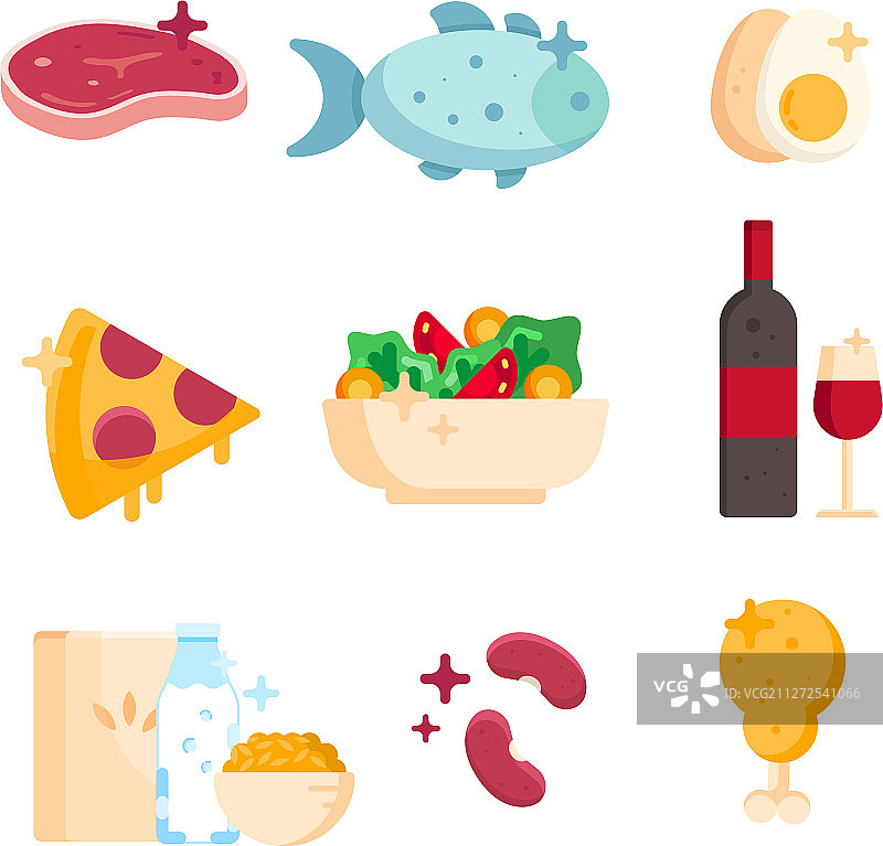 健康蔬菜沙拉鱼肉图片素材