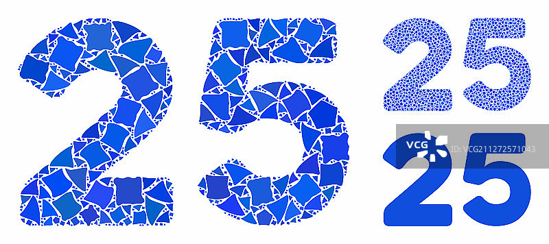 25个数字文本组合图标图片素材