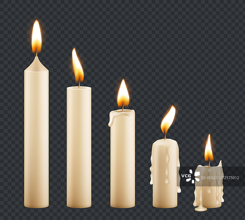 带礼品盒的燃烧蜡烛图片素材