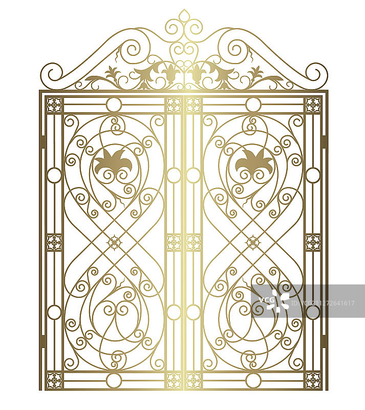 金色锻造大门图片素材