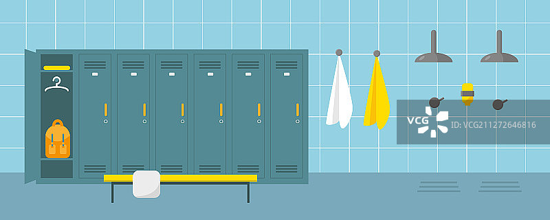 更衣室和淋浴区图片素材