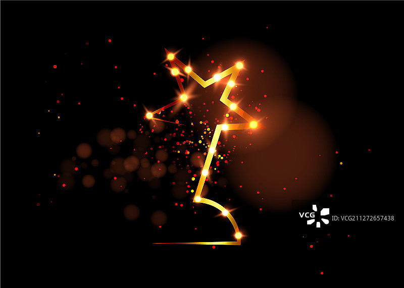 好莱坞电影派对金色星星奖雕像图片素材