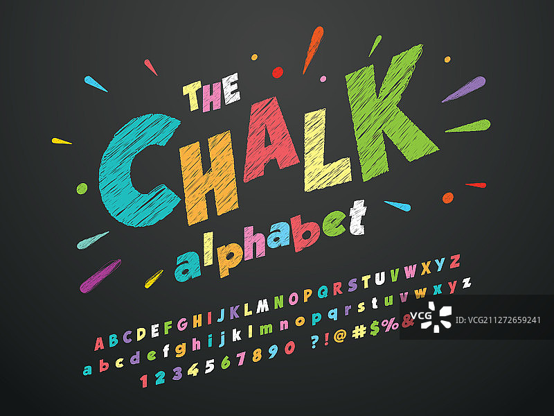 粉笔字体图片素材