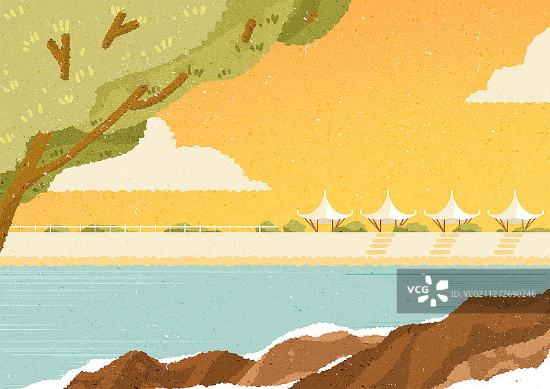 海边日落图片素材