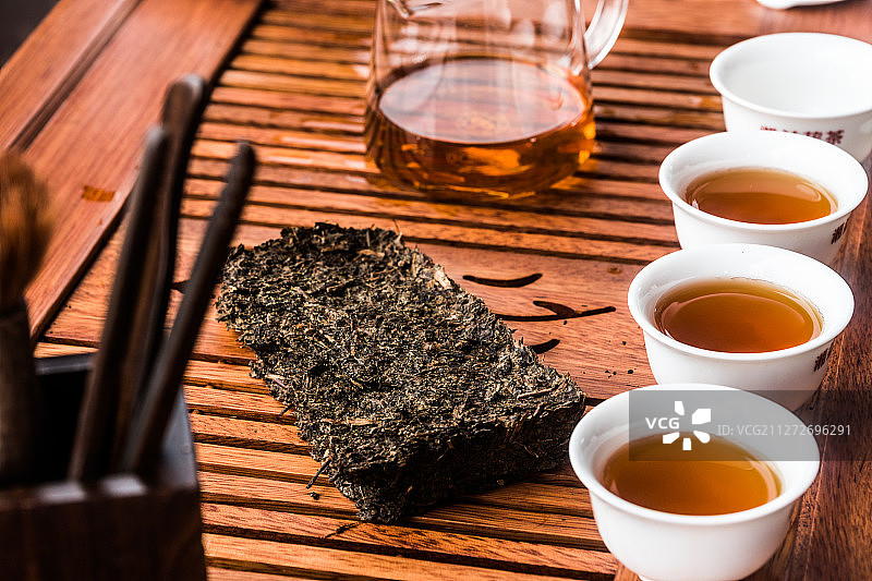 湖南常德出产的黑茶图片素材