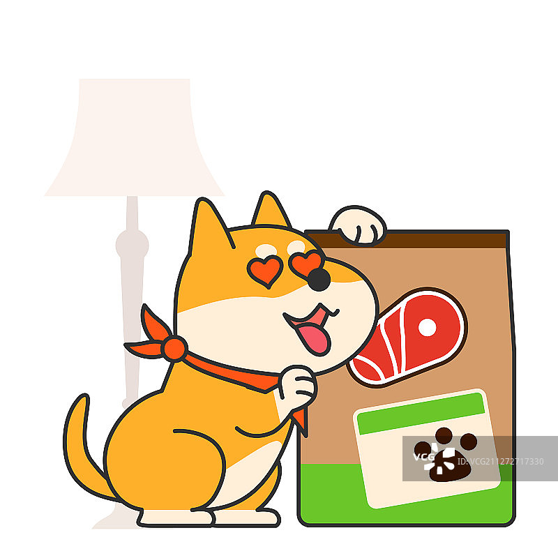 可爱又迷人的动物、宠物图标插画003图片素材