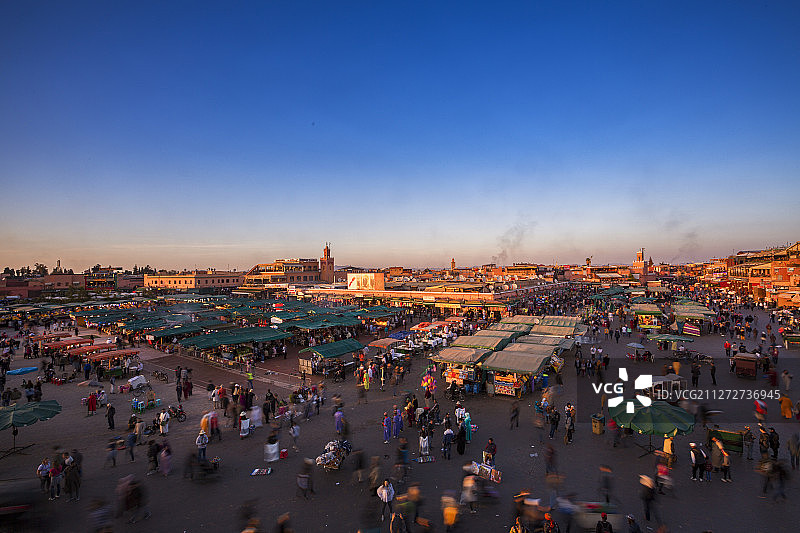 摩洛哥马拉喀什广场风光图片素材