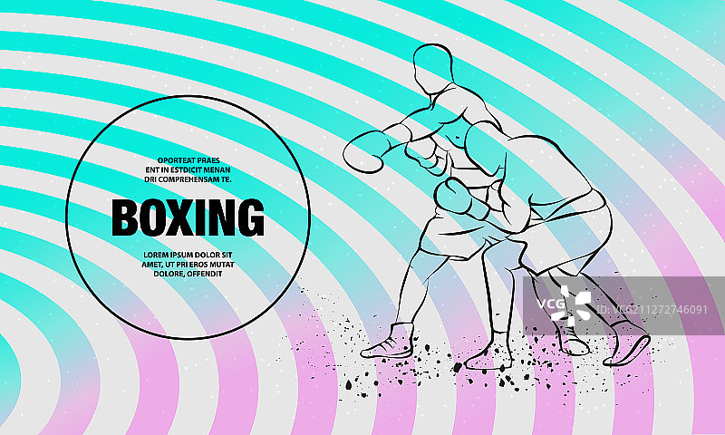 拳击手击倒对手图片素材