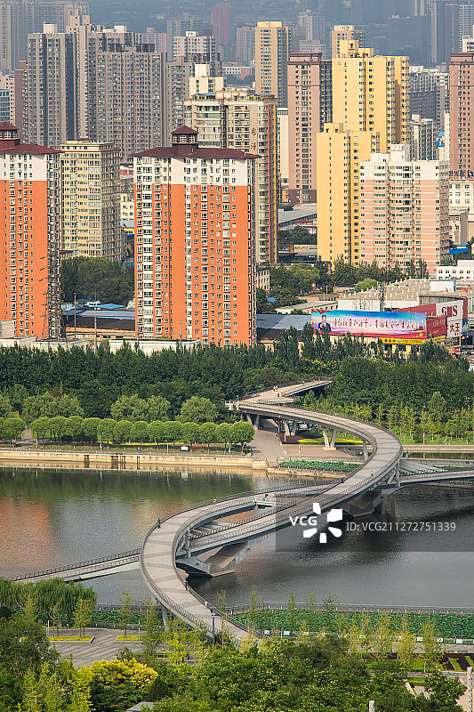 太原市跻汾桥白天图片素材