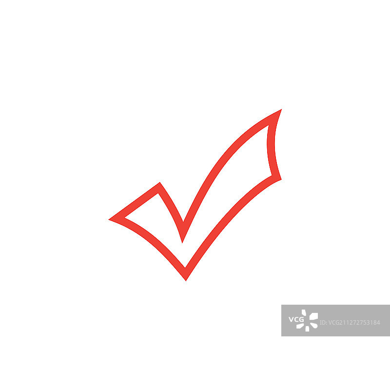 白色背景上的红色右箭头线条图标图片素材