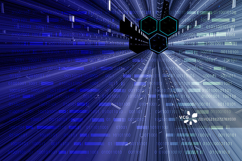 3d渲染二进制科技图图片素材