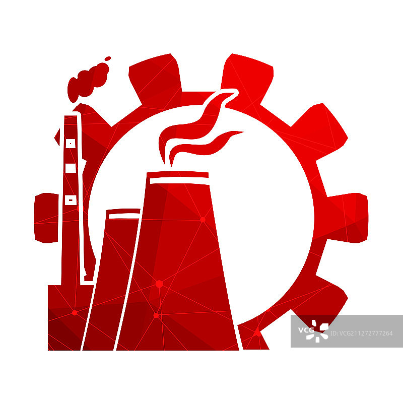 原子站和齿轮图标图片素材