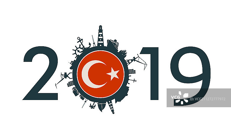 货运港口与2019年数据图片素材