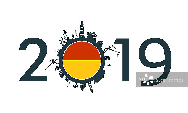 货运港口与2019年数据图片素材