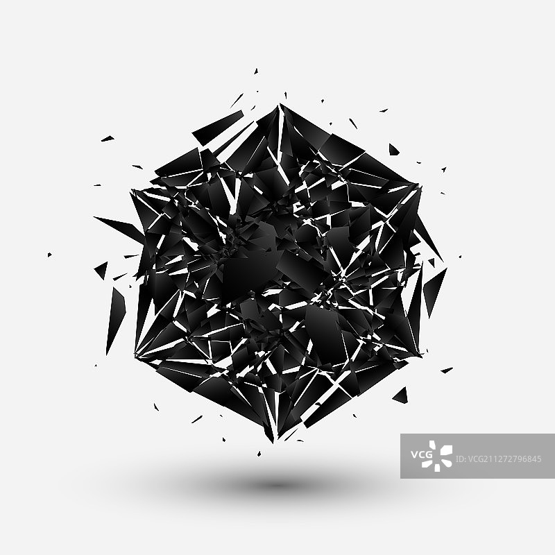 六边形Logo抽象爆炸背景图片素材