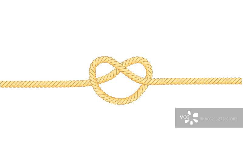 白色背景上的绳结图片素材