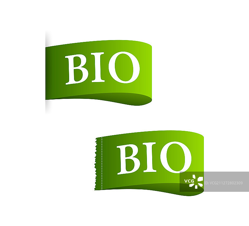 白色背景上的生物标签图片素材