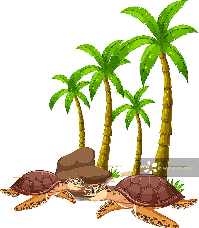 海龟和树木图片图片素材