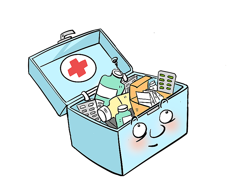 拟人化的药箱图片素材