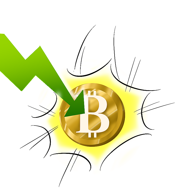 比特币下降图片素材