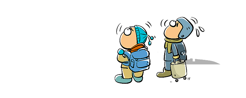 冬季的两个旅客图片素材