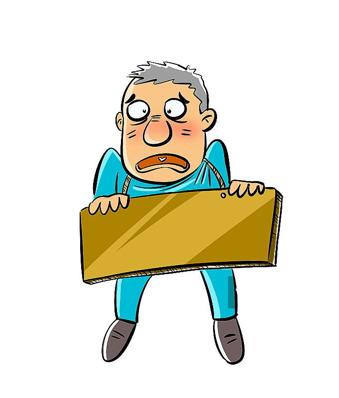 挂木牌的人图片素材