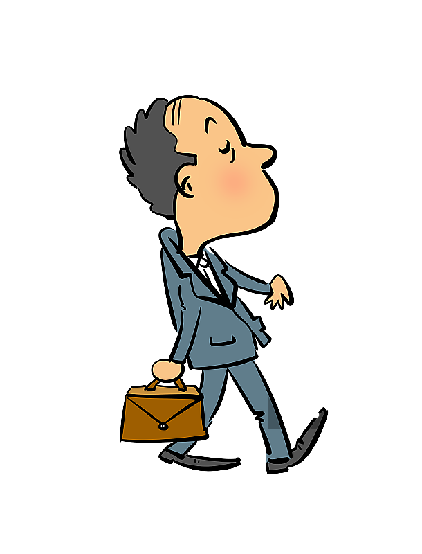 走路的公务员图片素材