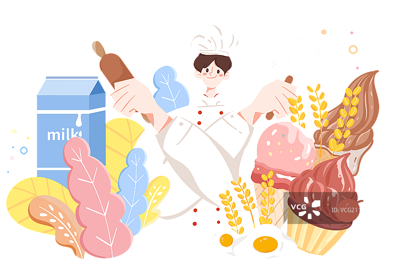 美食甜品厨师图片素材